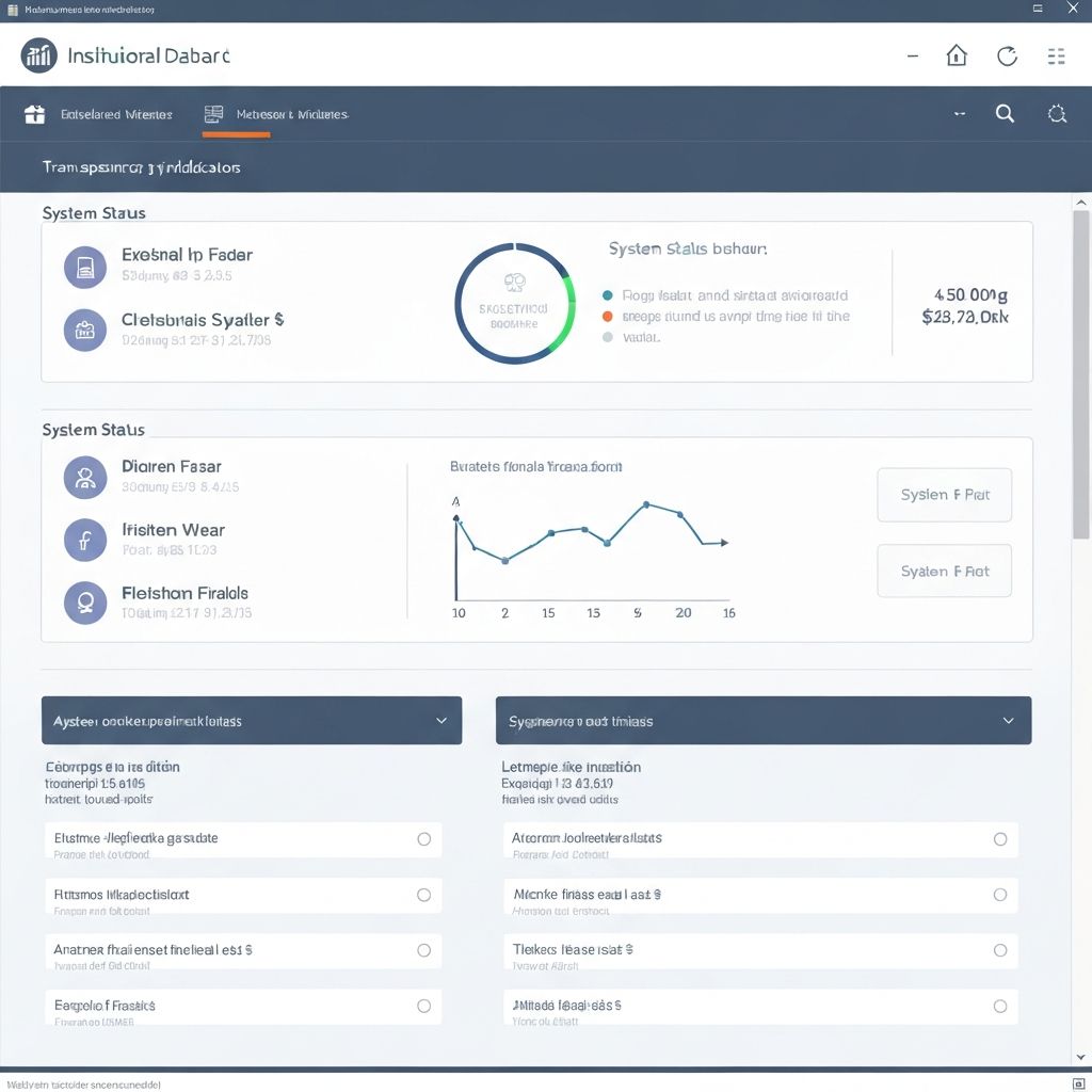 User interface showing system transparency indicators